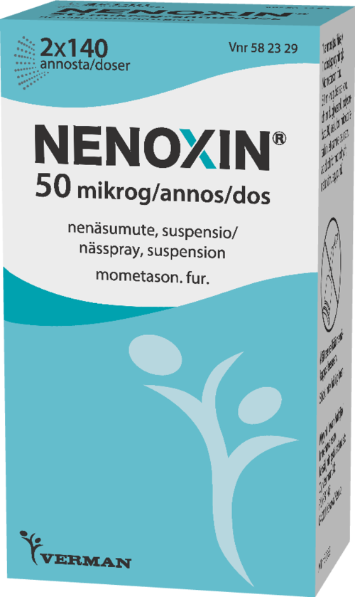 NENOXIN 50 mikrog/annos nenäsumute, suspensio 2 x 140 annosta