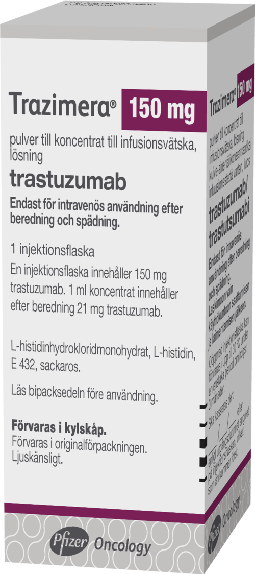 TRAZIMERA 150 mg kuiva-aine välikonsentraatiksi infuusionestettä varten, liuos 1 x 1 kpl