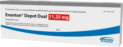 ENANTON DEPOT DUAL 11.25 mg injektiokuiva-aine ja liuotin suspensiota varten, esitäytetty ruisku 1 x 11.25 mg