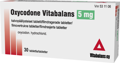 OXYCODONE VITABALANS 5 mg tabletti, kalvopäällysteinen 1 x 30 fol