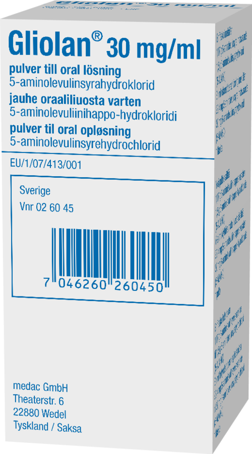 GLIOLAN 30 mg/ml jauhe oraaliliuosta varten 1 x 1.5 g