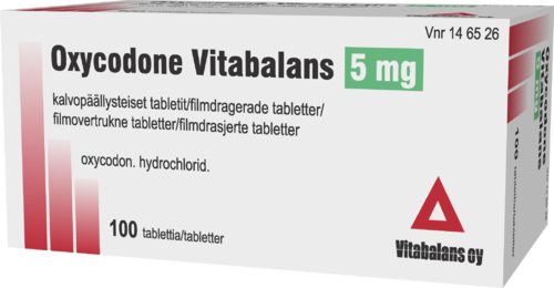 OXYCODONE VITABALANS 5 mg tabletti, kalvopäällysteinen 1 x 100 fol