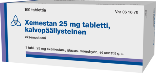 XEMESTAN 25 mg tabletti, kalvopäällysteinen 1 x 100 fol