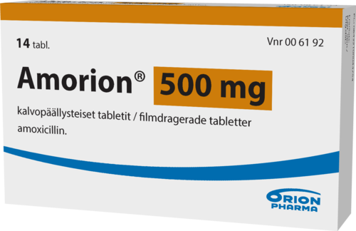 AMORION 500 mg tabletti, kalvopäällysteinen 1 x 14 fol