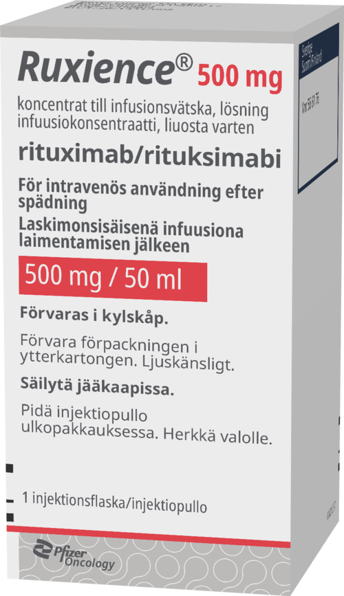 RUXIENCE 500 mg infuusiokonsentraatti, liuosta varten 1 x 1 kpl