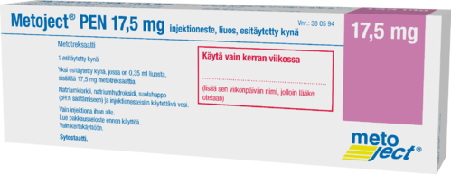 METOJECT PEN 17.5 mg injektioneste, liuos, esitäytetty kynä 1 x 0.35 ml