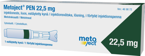 METOJECT PEN 22.5 mg injektioneste, liuos, esitäytetty kynä 1 x 0.45 ml