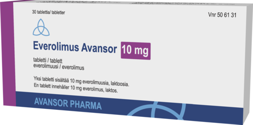 EVEROLIMUS AVANSOR 10 mg tabletti 1 x 30 fol