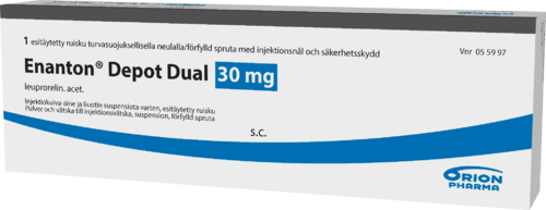 ENANTON DEPOT DUAL 30 mg injektiokuiva-aine ja liuotin suspensiota varten, esitäytetty ruisku 1 x 30 mg