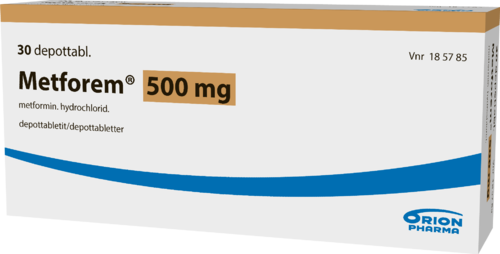 METFOREM 500 mg depottabletti 1 x 30 fol