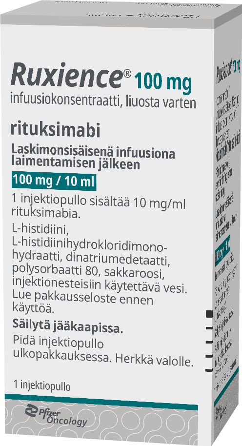 RUXIENCE 100 mg infuusiokonsentraatti, liuosta varten 1 x 1 kpl