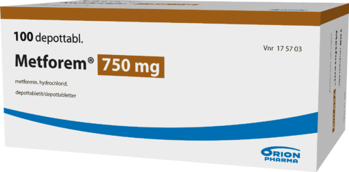 METFOREM 750 mg depottabletti 1 x 100 fol