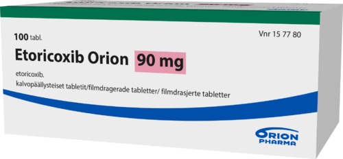 ETORICOXIB ORION 90 mg tabletti, kalvopäällysteinen 1 x 100 fol