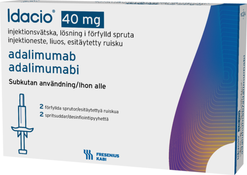 IDACIO 40 mg injektioneste, liuos, esitäytetty ruisku 2 x 0.8 ml