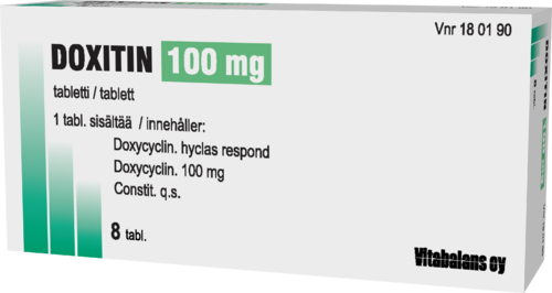 DOXITIN 100 mg tabletti 1 x 8 fol