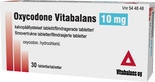 OXYCODONE VITABALANS 10 mg tabletti, kalvopäällysteinen 1 x 30 fol