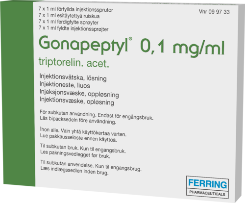 GONAPEPTYL 0.1 mg/ml injektioneste, liuos 7 x 1 ml