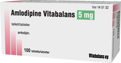 AMLODIPINE VITABALANS 5 mg tabletti 1 x 100 fol