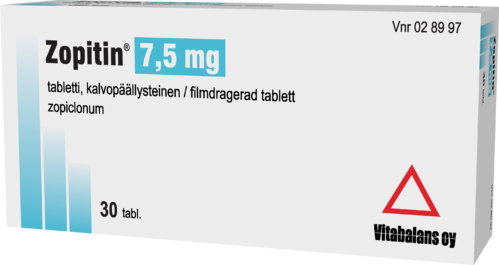 ZOPITIN 7.5 mg tabletti, kalvopäällysteinen 1 x 30 fol