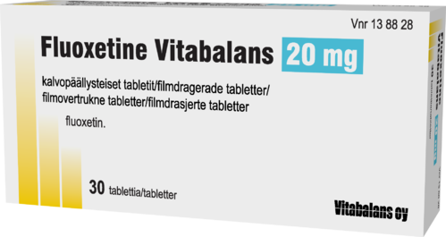 FLUOXETINE VITABALANS 20 mg tabletti, kalvopäällysteinen 1 x 30 fol