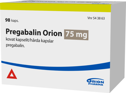 PREGABALIN ORION 75 mg kapseli, kova 1 x 98 fol