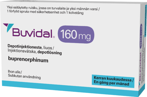 BUVIDAL 160 mg depotinjektioneste, liuos 1 x 1 kpl