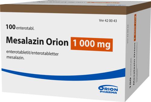 MESALAZIN ORION 1000 mg enterotabletti 1 x 100 fol