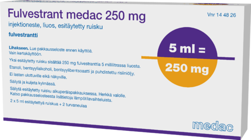 FULVESTRANT MEDAC 250 mg injektioneste, liuos, esitäytetty ruisku 2 x 5 ml