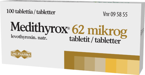 MEDITHYROX 62 mikrog tabletti 1 x 100 fol