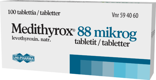 MEDITHYROX 88 mikrog tabletti 1 x 100 fol