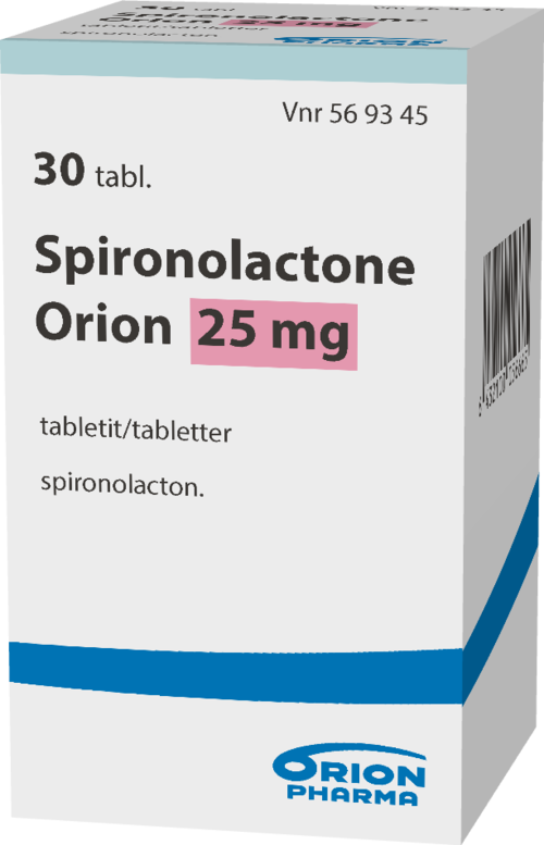 SPIRONOLACTONE ORION 25 mg tabletti 1 x 30 kpl