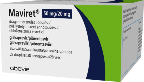 MAVIRET 50/20 mg rakeet, päällystetty, annospussi 1 x 28 kpl
