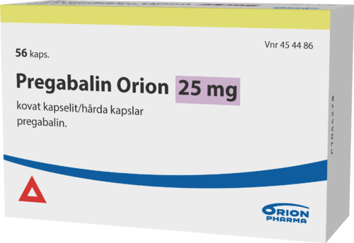PREGABALIN ORION 25 mg kapseli, kova 1 x 56 fol