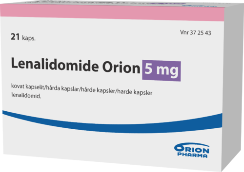 LENALIDOMIDE ORION 5 mg kapseli, kova 1 x 21 fol
