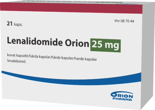 LENALIDOMIDE ORION 25 mg kapseli, kova 1 x 21 fol