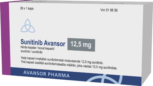 SUNITINIB AVANSOR 12.5 mg kapseli, kova 1 x 28 fol