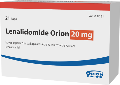 LENALIDOMIDE ORION 20 mg kapseli, kova 1 x 21 fol