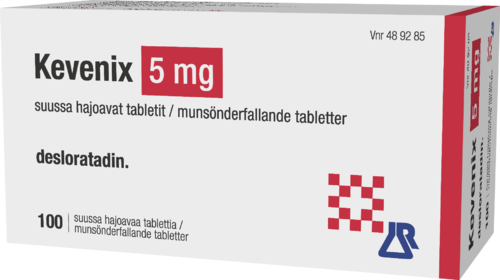 KEVENIX 5 mg tabletti, suussa hajoava 1 x 100 fol