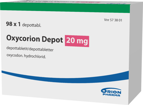 OXYCORION DEPOT 20 mg depottabletti 1 x 98 fol