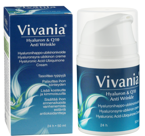 Vivania Hyaluron & Q10 Anti Wrinkle hyaluronihappo-ubikinonivoide 50 ml