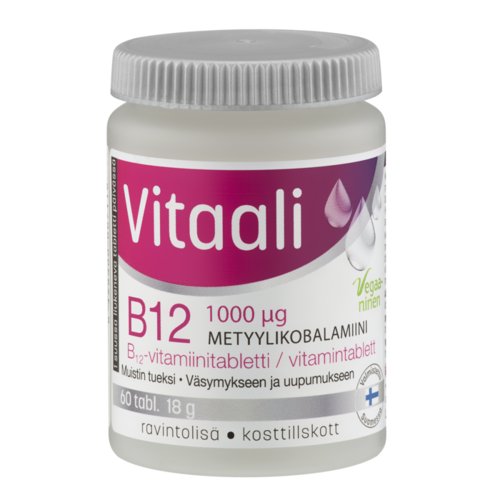 Vitaali B12 1000 mikrog Metyylikobalamiini 60 tabl