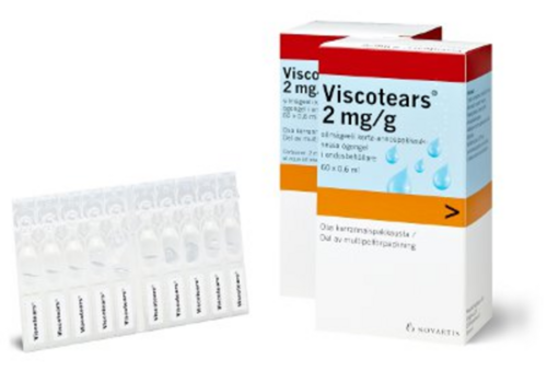 VISCOTEARS silmägeeli, kerta-annospakkaus 2 mg/g 120 x 0,6 ml