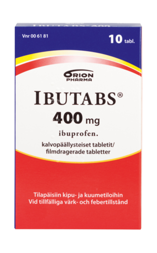 IBUTABS tabletti, kalvopäällysteinen 400 mg 10 fol