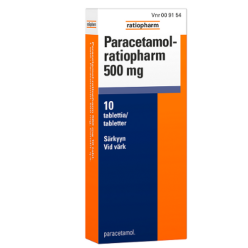 PARACETAMOL-RATIOPHARM tabletti 500 mg 10 fol