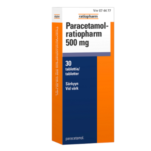PARACETAMOL-RATIOPHARM tabletti 500 mg 30 fol