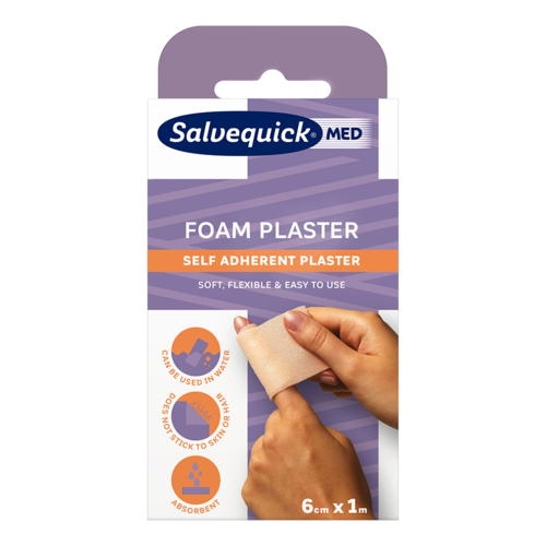 Salvequick MED 6cmx1m Foam plaster 1 KPL