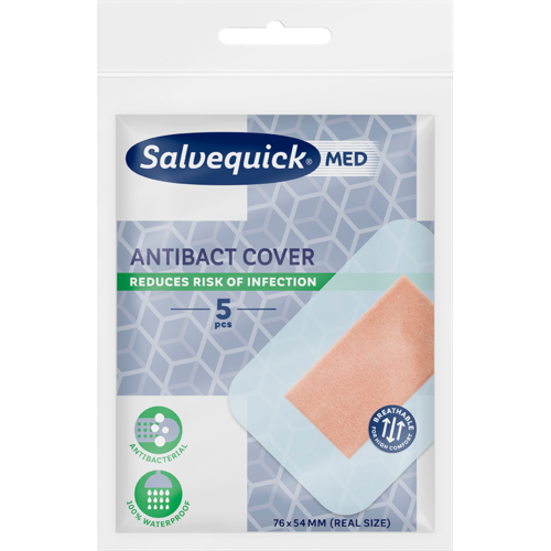 Salvequick Med Antibact Cover laastari 5 KPL