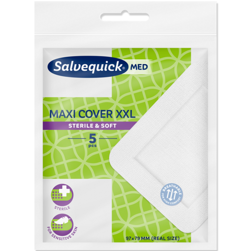 Salvequick Med Maxi Cover XXL laastari 5 KPL