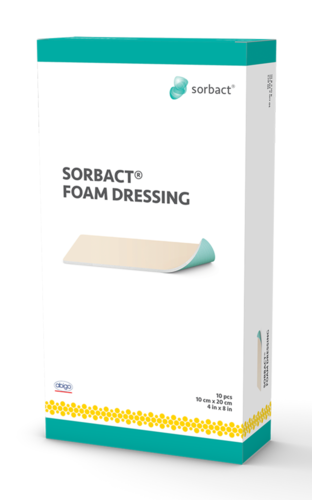 Sorbact Foam Dressing 10cm x 20cm CE 98320 10 KPL