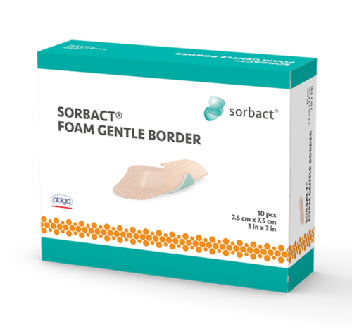 Sorbact Foam Gentle Border 7,5cm x 7,5cm CE 98531 10 KPL